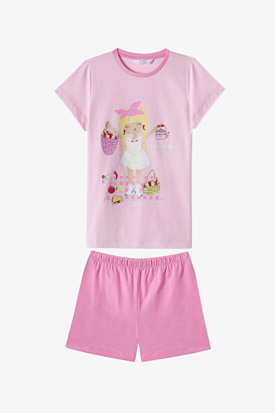 Pink Girls Fresh Picnic 2in1 Pajama Set - 2