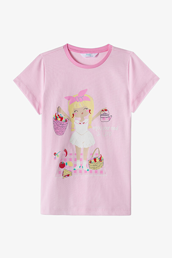 Pink Girls Fresh Picnic 2in1 Pajama Set - 3
