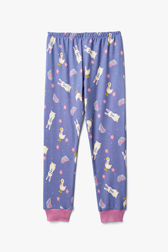 Indigo Girls Rabbit Patterned Pajama Set - 3