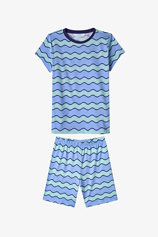Blue Boys Blue Waves 2in1 Pajama Set - 2