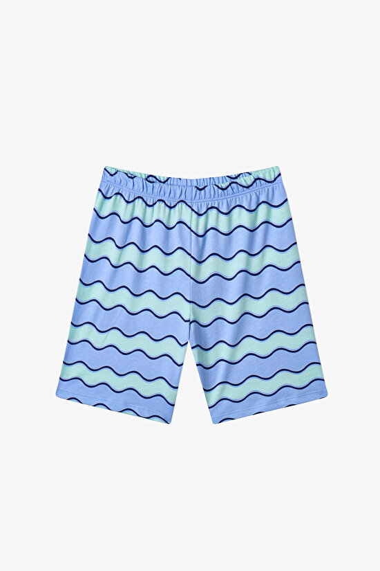 Blue Boys Blue Waves 2in1 Pajama Set - 4