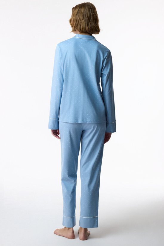 Blue Winter Story Polka Dot Long Sleeve Shirt & Trouser Pyjama Set - 3