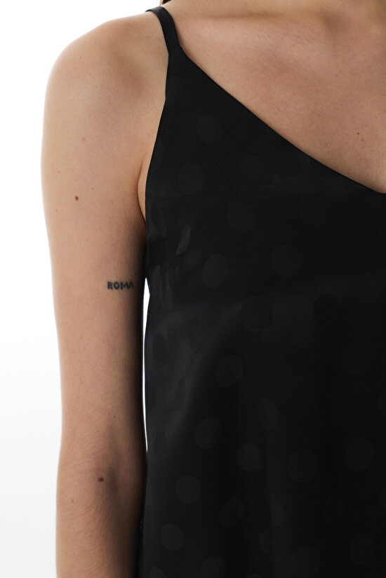 Black Lilah Satin Shorts Pajama Set - 3