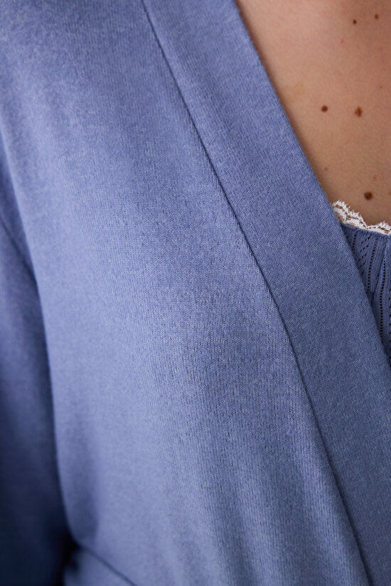 İndigo Hailee Yumuşak Uzun Kollu Sabahlık - 3