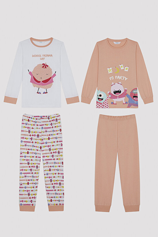 Kız Çocuk Pijama Party LS 2'li Pijama Takımı - 1