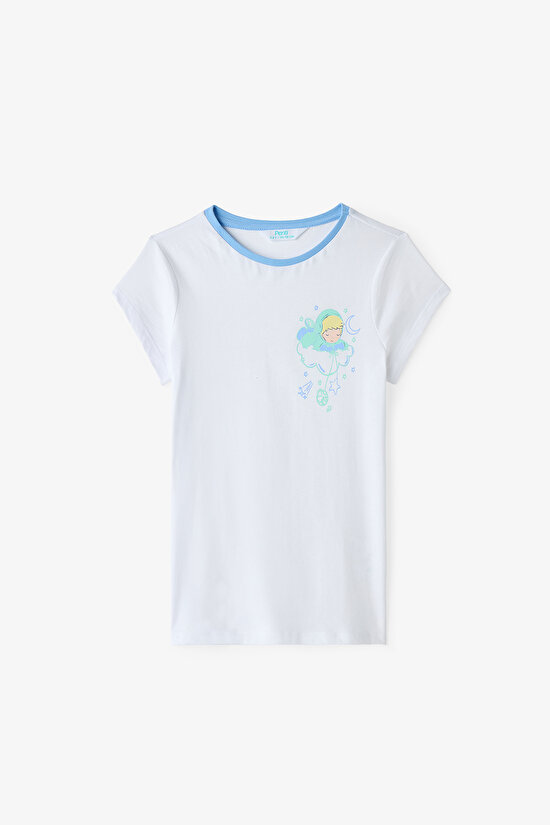 Açık Mavi Erkek Çocuk Çizgili Space 2'li Pijama Takımı - 3