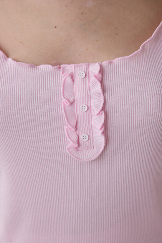 Josie Striped Pembe Şortlu Pijama Takımı - 3