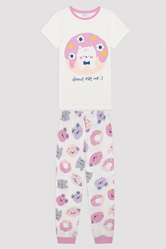 Kız Çocuk Tasty Çok Renkli 2li Pijama Takımı - 2