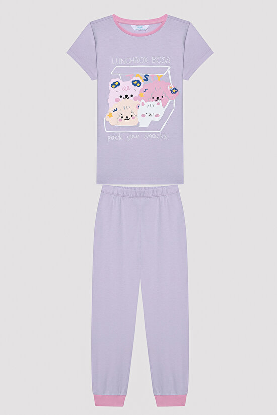 Kız Çocuk Tasty Çok Renkli 2li Pijama Takımı - 5