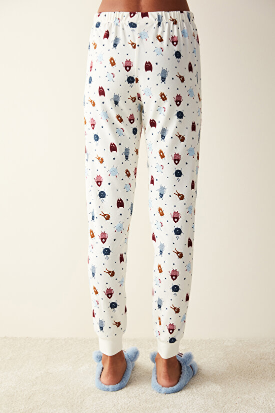 Friend Termal Beyaz Pantolon Pijama Altı - 4