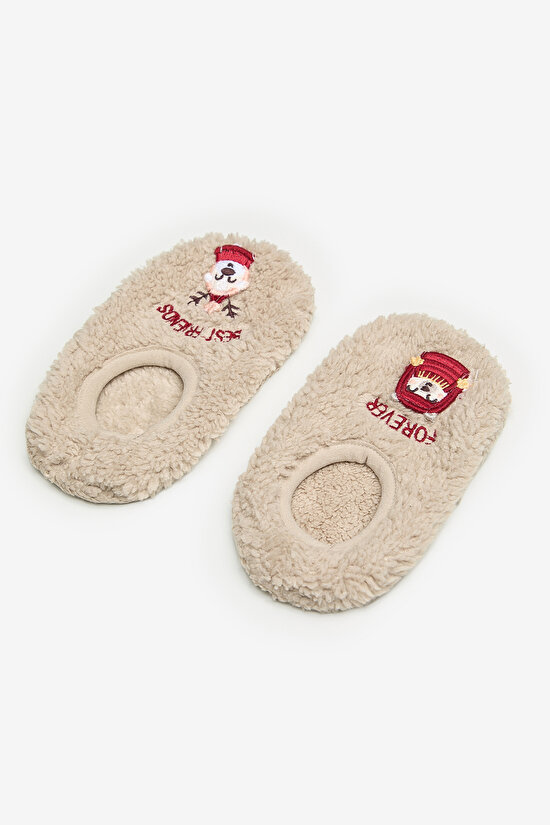 Unisex Best Friend Beige Liner Socks - 4