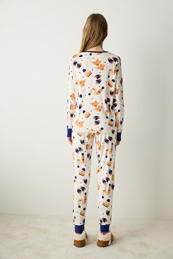 Winter Day Fuzzy Pantolon Çok Renkli Pijama Altı - 4