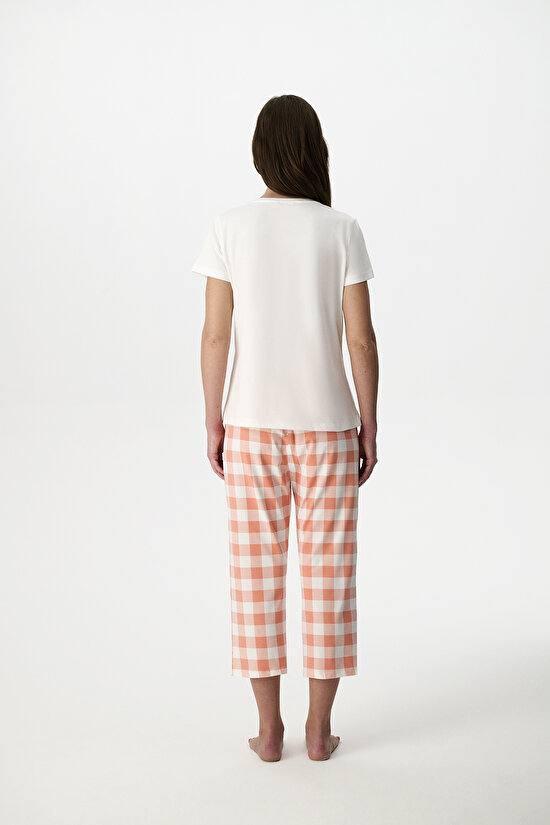 Pembe Soleil Pamuklu Kapri Pijama Takımı - 5