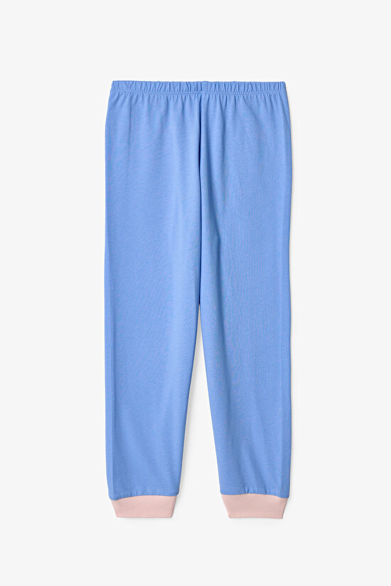 Kız Çocuk Twist Kurdela Desenli Uzun Kollu Pamuklu 2'li Pijama Takımı - 4