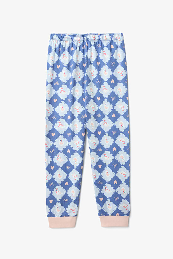 Kız Çocuk Handkerchief 2'li Pamuklu Pijama Takımı - 4