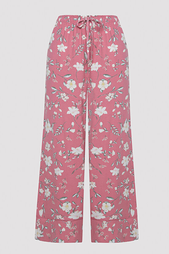 Floral Pants Pink PJ Bottom - 4