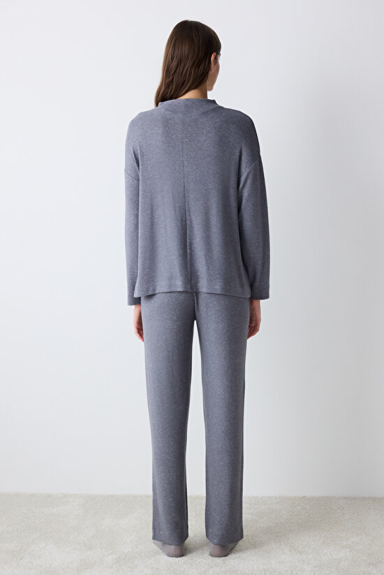 Mornings Gri Pantolon Pijama Takımı - 4