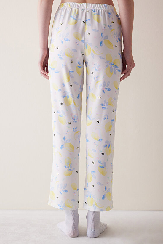 Lemon Chally  Beyaz Pantolon Pijama Altı - 5
