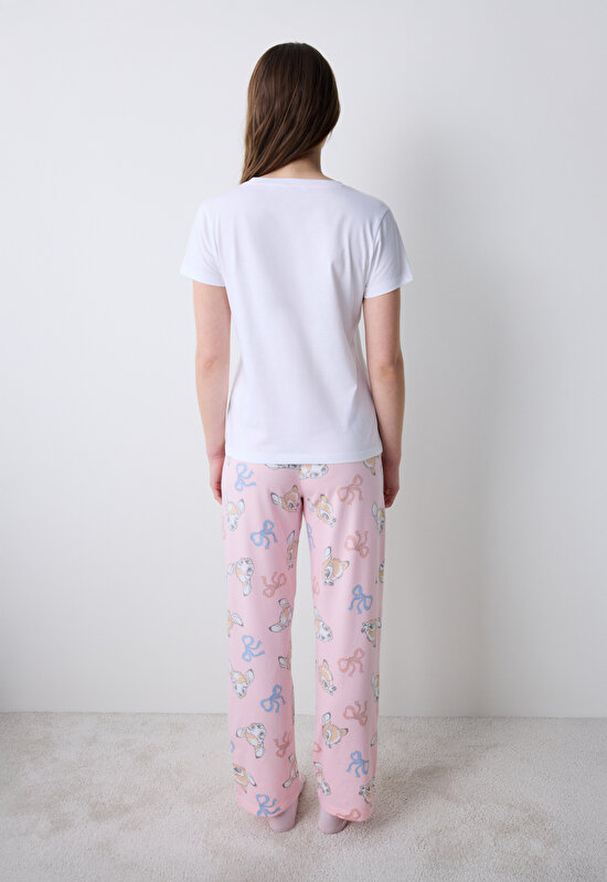 Bambi Pantolon Optik Beyaz Pijama Takımı Bambi Pantolon Optik Beyaz Pijama Takımı - 4
