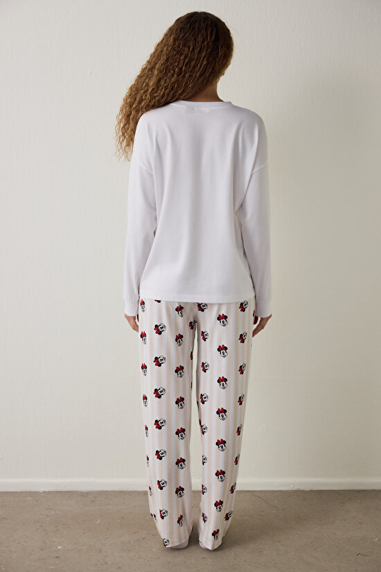 Optic White Mickey Mouse Printed Long Sleeve Pajama Set Optic White Mickey Mouse Printed Long Sleeve Pajama Set - 5