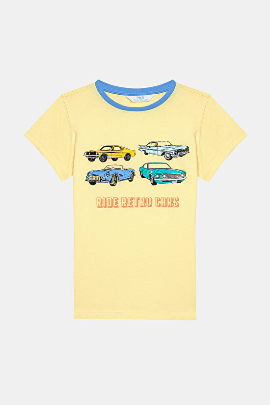 Erkek Çocuk Retro Cars Ço Renkli 2li Pijama Takımı - 3