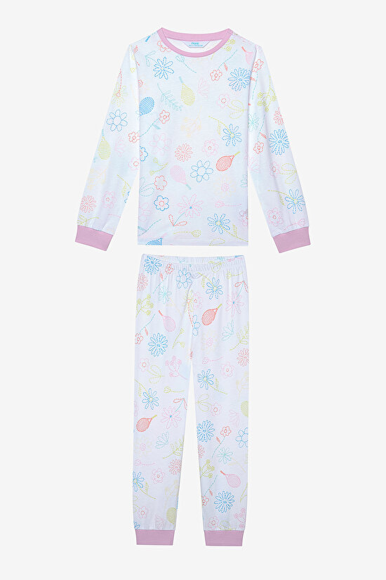 Girls Unicorn Thermal Multi Colour PJ Set - 1