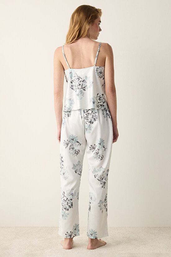 Camille Satin Light Grey Pant PJ Bottom - 3