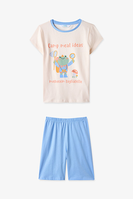 Renkli Erkek Çocuk Frog Camper 2'li Pijama Takımı - 2