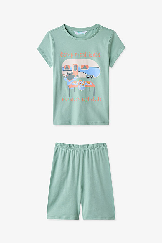 Renkli Erkek Çocuk Frog Camper 2'li Pijama Takımı - 5