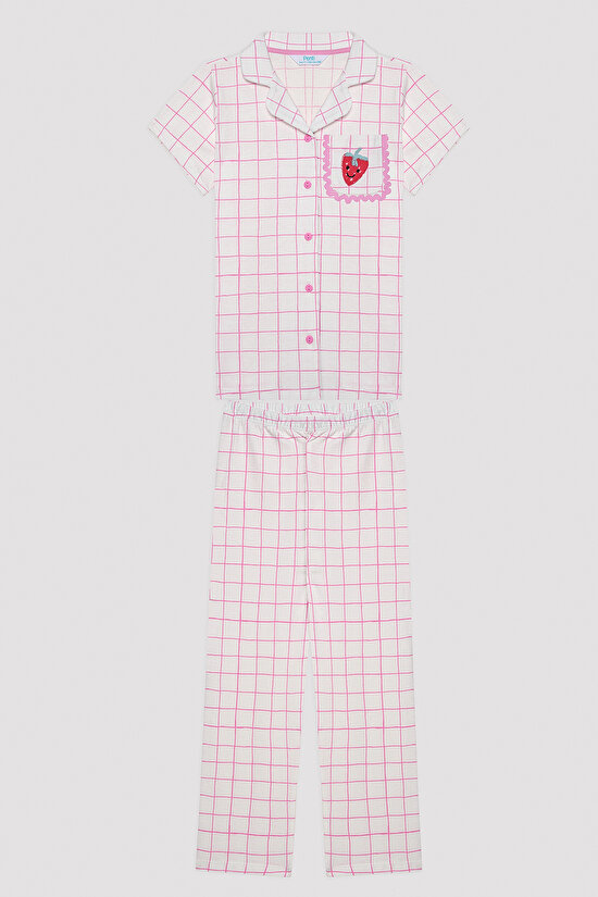Kız Çocuk Strawberry Çok Renkli PijamaTakımı - 1