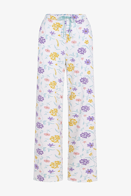Kırık Beyaz Blossom Gömlek Pantolon Pijama Takımı - 3