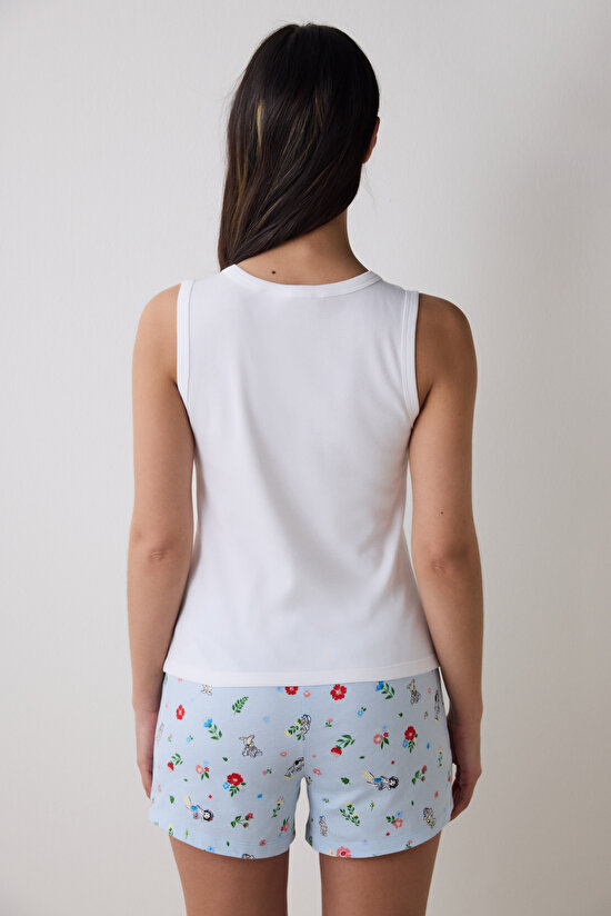 I'm Wishing Şortlu Optik Beyaz Pijama Takımı - 4