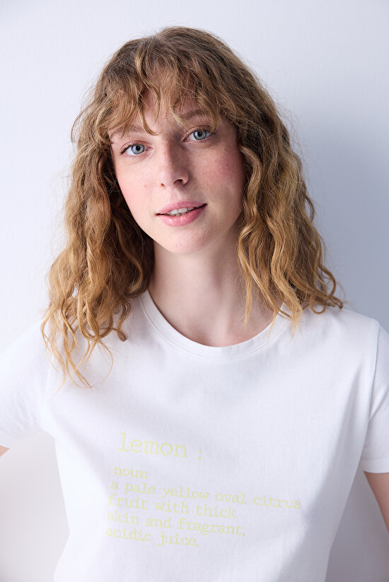 Lemon Açık Sarı Şortlu Pijama Takımı - 3