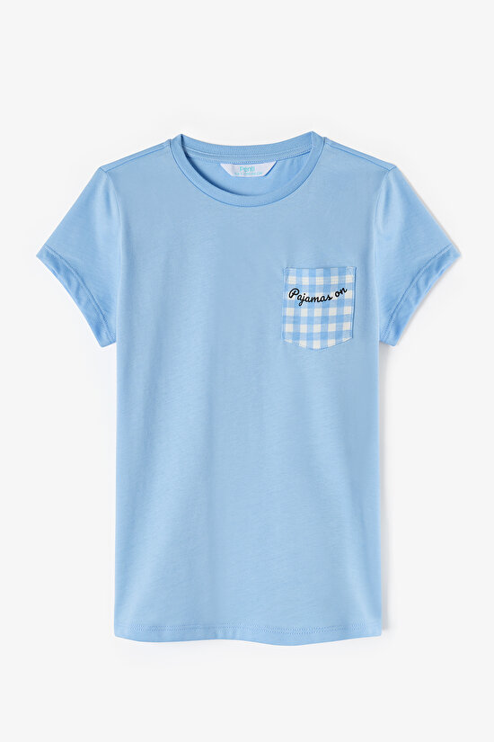 Gokyüzü Mavisi Erkek Çocuk Pajamas On Pamuklu Pijama Takımı - 2