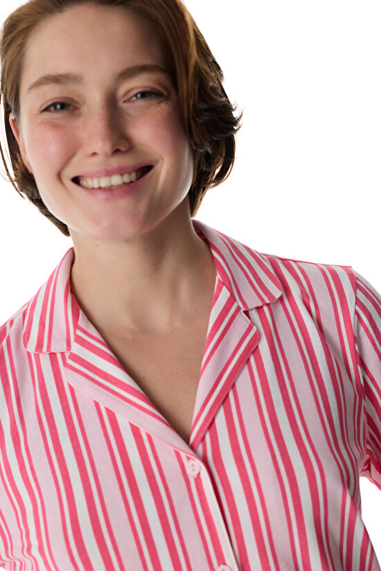 Pembe Sleeper Club Gömlek Pantolon Pijama Takımı - 3