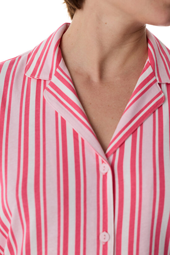 Pembe Sleeper Club Gömlek Pantolon Pijama Takımı - 4