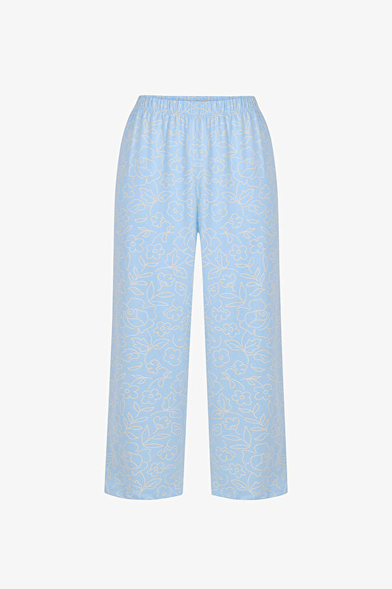 Light Blue Wonderful Capri Pajama Set - 3