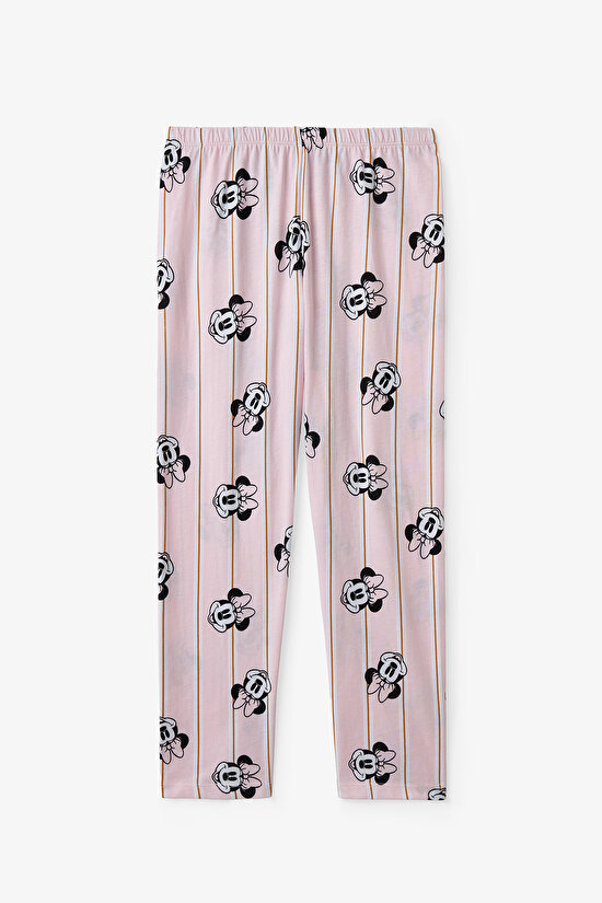 İnci Pembe Kız Çocuk Lic Minnie Fam Gömlek Pijama Takımı - 6