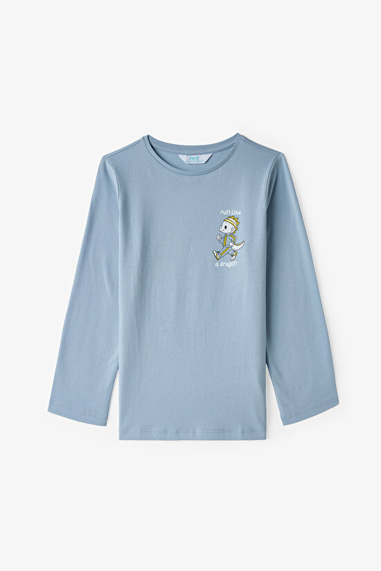 Blue Boys Run Like A Dragon 2in1 Pajama Set - 6