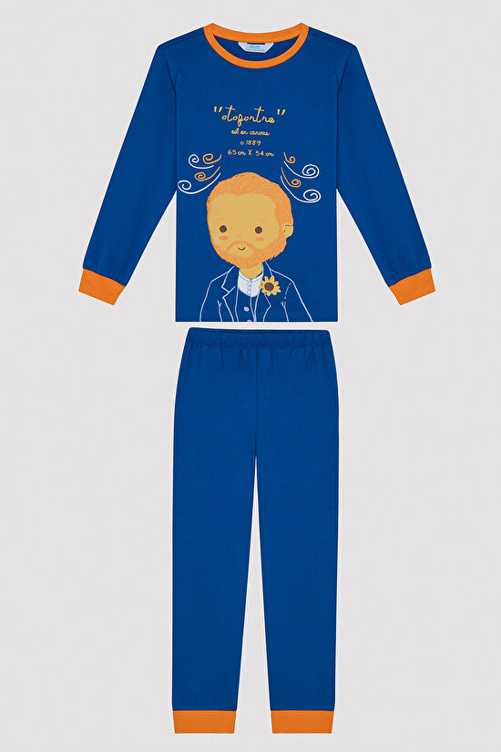 Erkek Çocuk Otoportre Çok Renkli 2li Pijama Takımı - 5