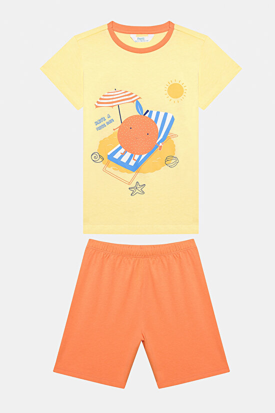 Erkek Çocuk Orange 2li Pijama Takımı - 2