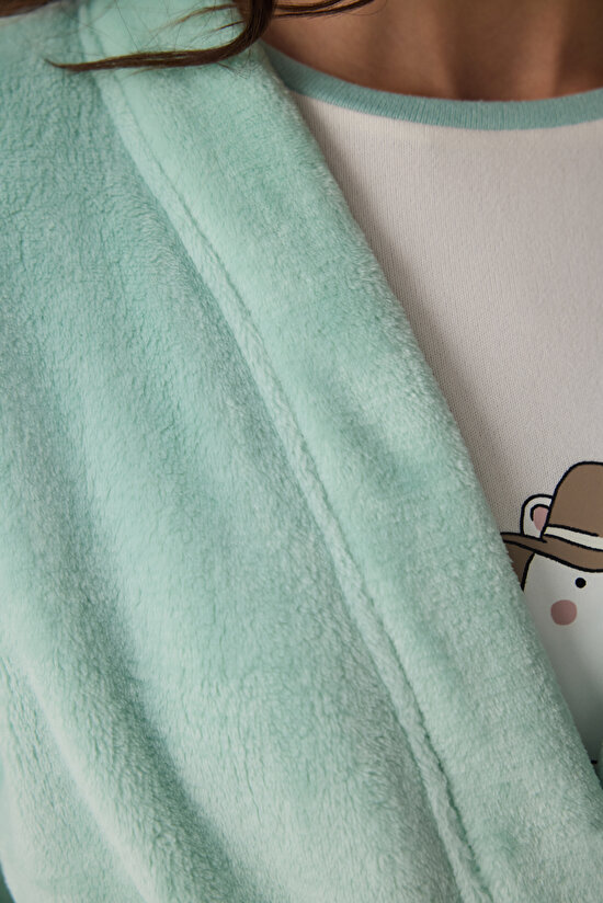 Mint Sleep-In Kuşaklı Yumuşacık Termal Etkisi Sabahlık - 5