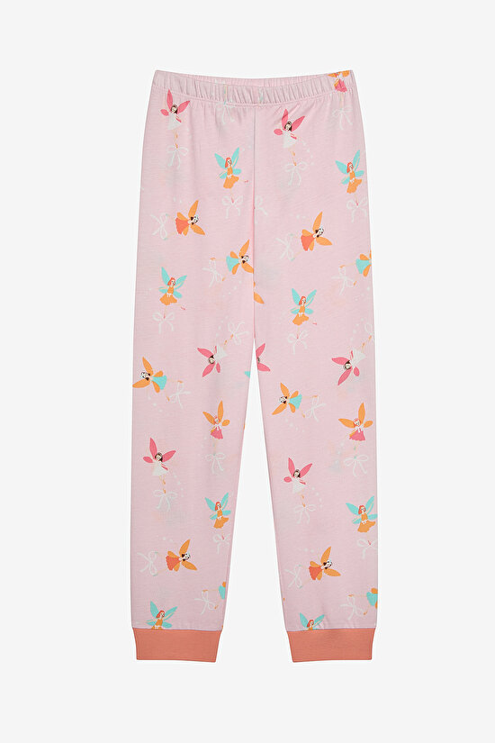 Kız Çocuk Put On Ribbon Pamuklu 2li Çok Renkli Pijama Takımı - 4