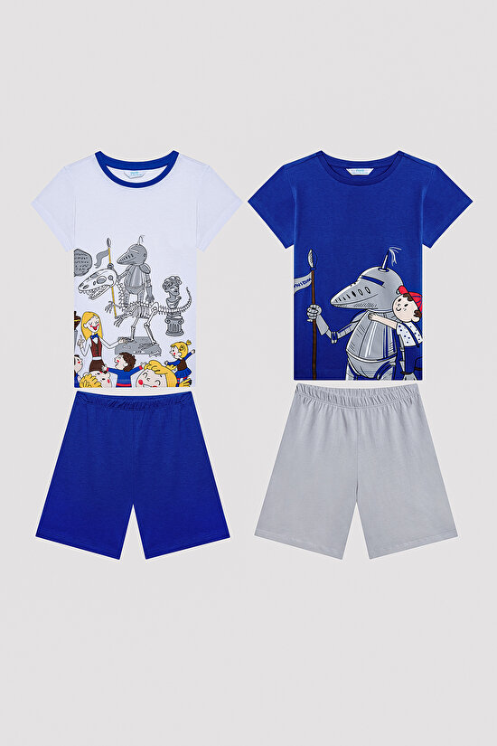 Erkek Çocuk Knight Çok Renkli 2li Pijama Takımı - 1