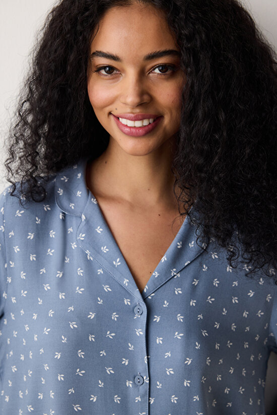 Çok Renkli Relaxation Gömlek Pantolon Pijama Takımı - 3