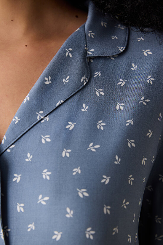 Çok Renkli Relaxation Gömlek Pantolon Pijama Takımı - 4