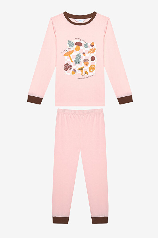Pamuklu Kız Çocuk Gross 2li Çok Renkli Pijama Takımı - 5