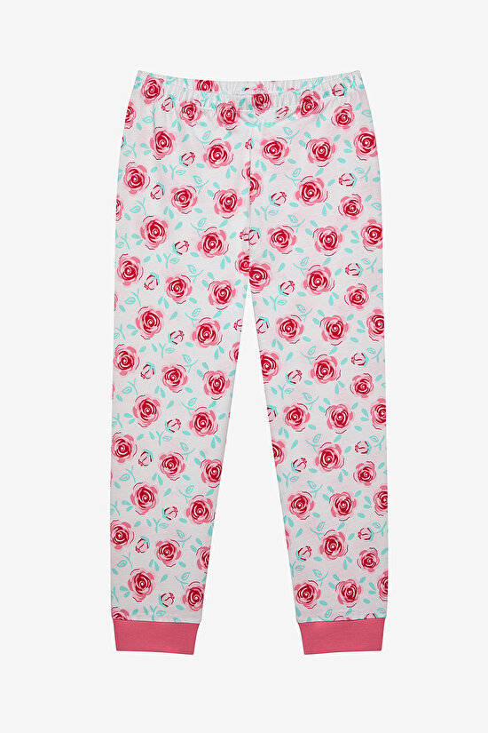 Kız Çocuk Rose Pamuklu 2li Çok Renkli Pijama Takımı - 5