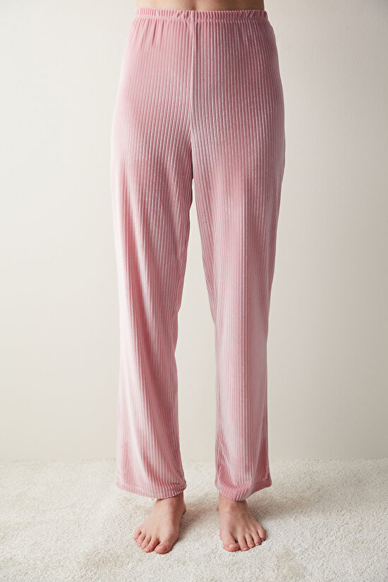 Aurora Velvet Pink Pant PJ Bottom - 1