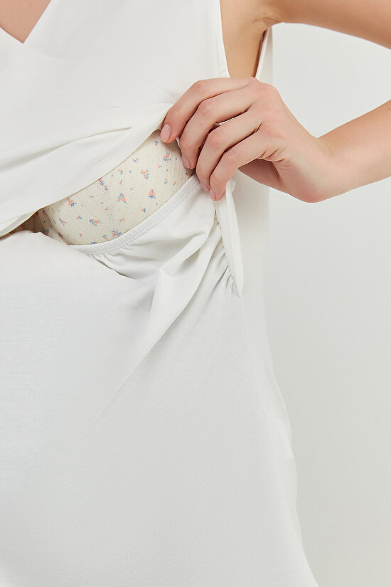 Beyaz Mama White Envelope NS Tişört - 4